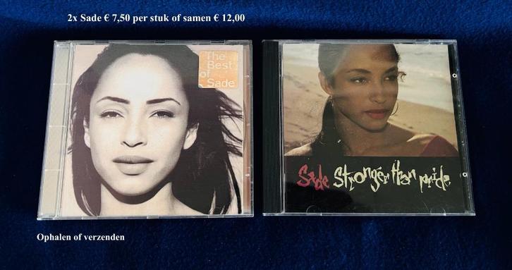2x cd SADE € 7,50 per stuk The best of & Stronger than pride, Cd's en Dvd's, Cd's | Pop, Gebruikt, Ophalen