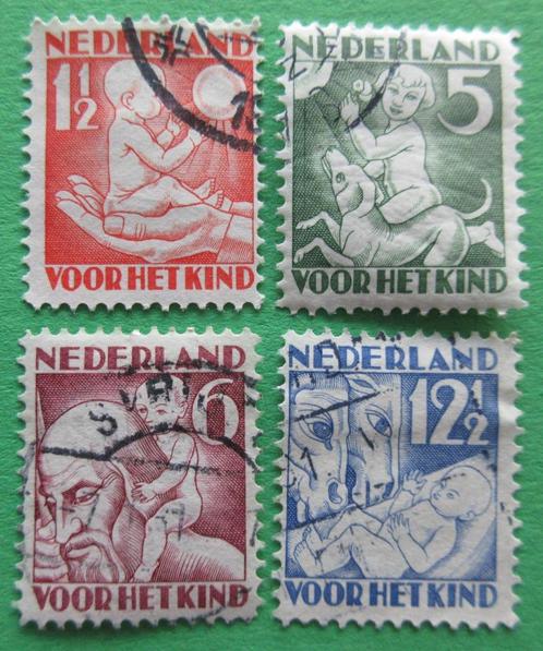 Nederland 1 NVPH 232 - 235 Kinderzegels 1930 gestempeld, Postzegels en Munten, Postzegels | Nederland, Gestempeld, T/m 1940, Verzenden