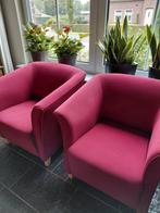 2 rode stoeltjes. Gebruikt maar zitten nog heerlijk., Huis en Inrichting, Fauteuils, Ophalen, Gebruikt, 75 tot 100 cm, 50 tot 75 cm