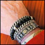 SPIRIT BEAD ONYX maat F     Buddha to Buddha armband, Ophalen of Verzenden, Zo goed als nieuw, Zilver, Zilver