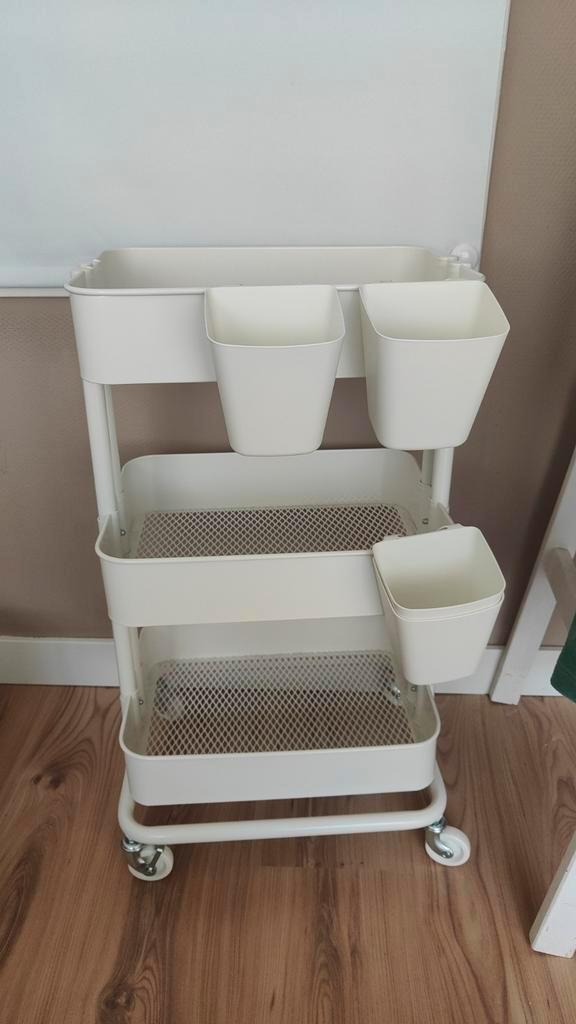 2x Keuken trolley wit ikea räskog, Huis en Inrichting, Woonaccessoires | Etagères, Ophalen of Verzenden