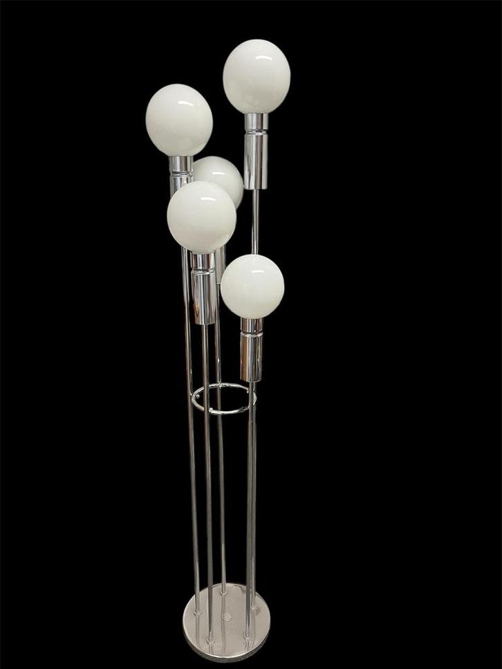 Sölken Leuchten Chromen vloerlamp, jaren 70, Huis en Inrichting, Lampen | Vloerlampen, Gebruikt, 150 tot 200 cm, Ophalen of Verzenden