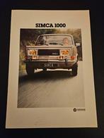 Brochure Simca 1000 1977 incl Rallye, Ophalen of Verzenden, Zo goed als nieuw, Overige merken