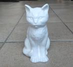 Wit vintage poezenbeeldje kat poes halflanghaar, Ophalen of Verzenden, Gebruikt, Dier
