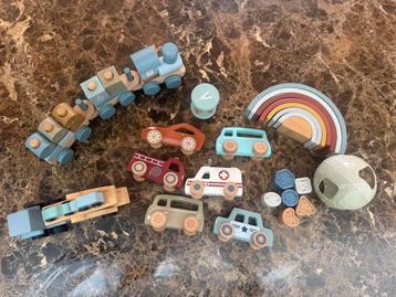 complete Little Dutch sets: trein regenboog auto’s oplegger beschikbaar voor biedingen