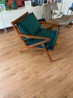 Design fauteuil, Huis en Inrichting, Hout, Gebruikt, Twee, Blauw
