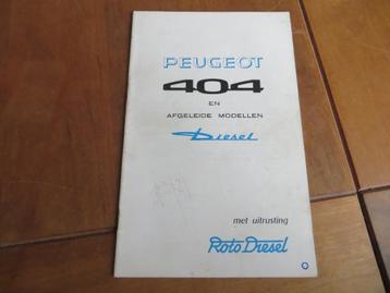 Instructieboek Peugeot 404 diesel, ook bestelauto 1970 beschikbaar voor biedingen