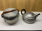 Aluminium pannenset incl fluitketel, Ophalen of Verzenden, Zo goed als nieuw
