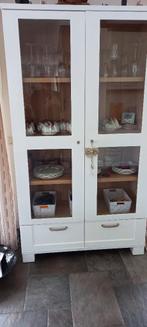 glazen vitrine kast, Met deur(en), Glas, Zo goed als nieuw, 150 tot 200 cm