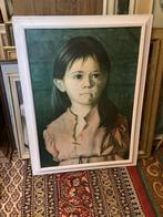 Huilend meisje ,Bambino,jaren 60 ,schilderijdruk,G Bragolin, Huis en Inrichting, Woonaccessoires | Schilderijen, Tekeningen en Foto's