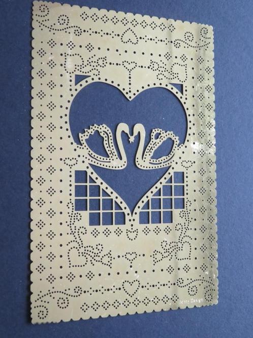 4 Messing stencil reliëf sjablonen - Borduren , Doorsteken, Hobby en Vrije tijd, Scrapbooking, Gebruikt, Frame of Mal, Overige merken