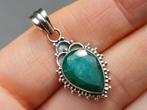 Vanoli 925 zilveren kettinghanger met ruwe smaragd, Daiva1973@hotmail.com, Vanoli, Amsterdam, Nieuw