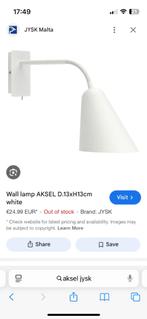 Wall lamp Aksel van JYSK wit, Huis en Inrichting, Lampen | Hanglampen, Ophalen, Zo goed als nieuw, Kunststof, Minder dan 50 cm