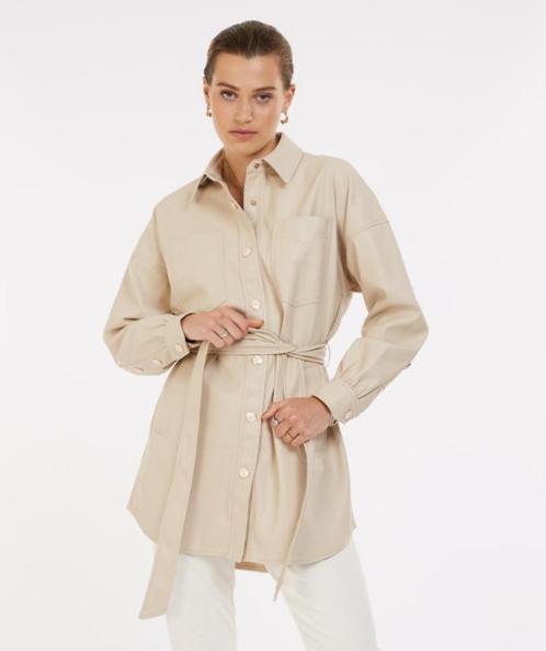 Nieuw mooie immitatieleren blouse van Josh V maat xs, Kleding | Dames, Blouses en Tunieken, Nieuw, Maat 34 (XS) of kleiner, Beige