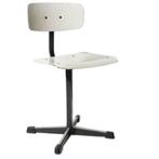 Vintage SCHOOLSTOEL kinderstoel wit industrieel stoeltje, Antiek en Kunst, Ophalen