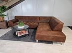 GRATIS LEVERING Nette Hoekbank Cognac 288x216 GEREINIGD, Huis en Inrichting, Banken | Bankstellen, 250 tot 300 cm, Stof, Hoekbank