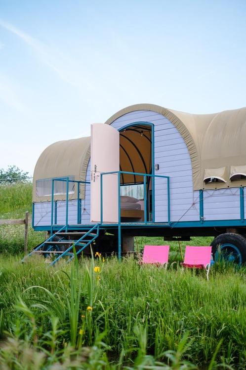 Unieke huifkar (geschikt voor verhuur), Caravans en Kamperen, Tenten, tot en met 4, Gebruikt, Ophalen