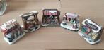 5x super leuke kerstdorp kraampjes miniatuur, Diversen, Kerst, Ophalen of Verzenden, Gebruikt