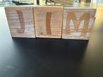 Hout decoratie kinderkamer Jim houtblokken, Ophalen of Verzenden, Zo goed als nieuw, Wanddecoratie
