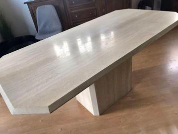 Rechthoekige travertin eettafel 6/8 personen beschikbaar voor biedingen