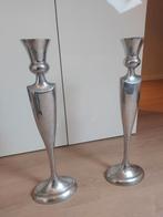 Set van 2 zilverkleurige kandelaars - 75 cm hoog, Ophalen, Overige materialen