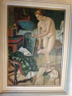 antiek schilderij ``slapengaan`` rond 1900, Antiek en Kunst, Kunst | Schilderijen | Klassiek, Ophalen