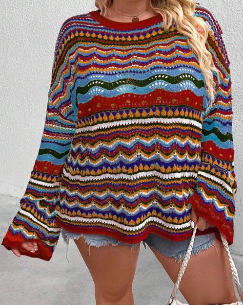 Trui Boho Bordeaux ** NIEUW **, Kleding | Dames, Grote Maten, Nieuw, Trui of Vest, Rood, Verzenden
