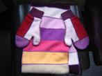 sjaal met wanten met diverse roze tinten zie foto, Ophalen of Verzenden, Zo goed als nieuw, 122 t/m 128, Meisje