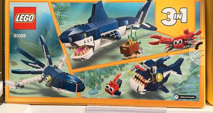 LEGO Creator Deep Sea Creatures 3‑in‑1 (31088), Kinderen en Baby's, Speelgoed | Duplo en Lego, Zo goed als nieuw, Ophalen of Verzenden