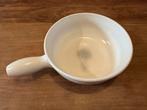 Witte fonduepan of keramieken pan met handvat, Ophalen of Verzenden, Gebruikt, Overige materialen, Overige typen