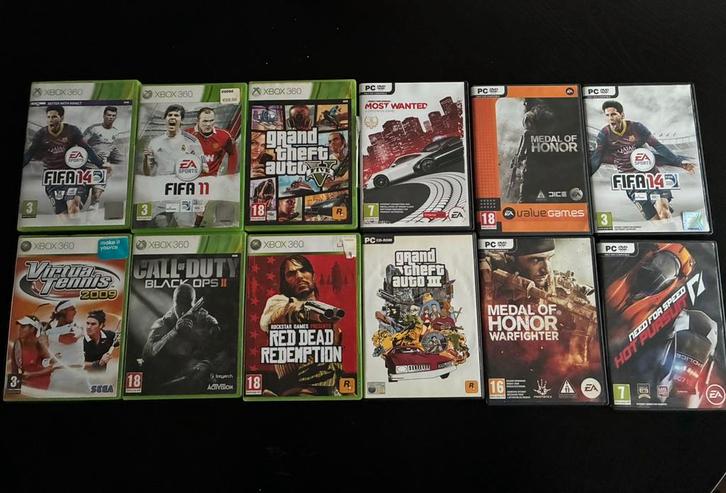 Verschillende Xbox en PC games te koop!, Spelcomputers en Games, Games | Xbox 360, Zo goed als nieuw, Sport, 3 spelers of meer