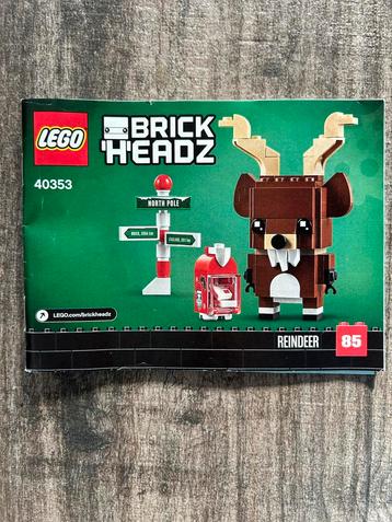 Lego Brickheadz Rendier 40353 - Handleiding beschikbaar voor biedingen