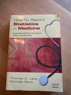 How to Report Statistics in Medicine - Boek, Ophalen of Verzenden, Gelezen, WO