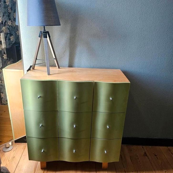 Vintage "Vajer" ladekast, Huis en Inrichting, Lampen | Hanglampen, Zo goed als nieuw, 75 cm of meer, Hout, Kunststof, Ophalen