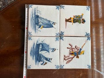 Four early Dutch Delf tiles beschikbaar voor biedingen