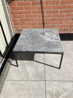 Tuintafel laag 60x60x30 staal frame marmer blad, Tuin en Terras, Ophalen, Gebruikt, Rechthoekig