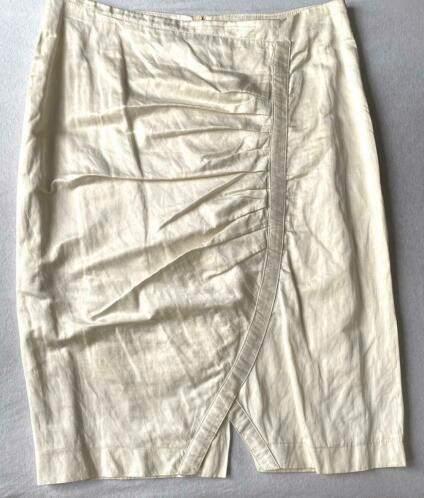 Mezza Luna rok maat 42 [DM], Kleding | Dames, Rokken, Zo goed als nieuw, Maat 42/44 (L), Wit, Knielengte, Ophalen of Verzenden