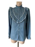 Fabienne Chapot blouse S, Blauw, Ophalen of Verzenden, Zo goed als nieuw