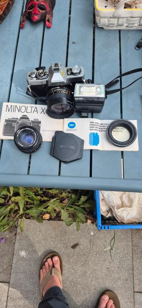 Minolta XG-9 Spiegelreflexcamera met Accessoires, Audio, Tv en Foto, Fotocamera's Analoog, Gebruikt, Spiegelreflex, Minolta, Ophalen