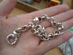 mooie echt zilveren jasseron armband extra lang 24 cm 925, Ophalen of Verzenden, Zo goed als nieuw, Zilver, Zilver