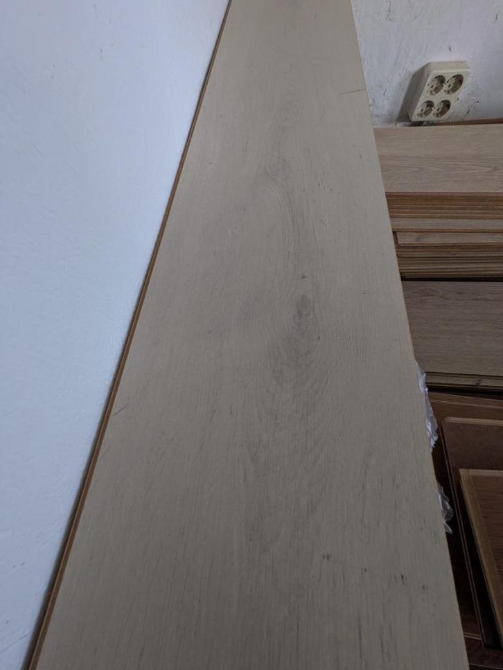 Klik laminaat whitewash, Huis en Inrichting, Stoffering | Vloerbedekking, Gebruikt, Laminaat, Wit, Crème, Beige, 10 tot 25 m²