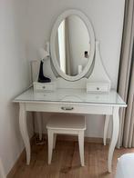 HEMNES Toilettafel met spiegel - Wit, Huis en Inrichting, Tafels | Kaptafels, Ophalen, Zo goed als nieuw, Hout, 100 tot 150 cm