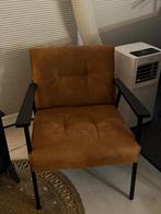 WOOOD Lennon Fauteuil Cognac Gerecycled Leer, Ophalen, Bruin, Nieuw, Leer