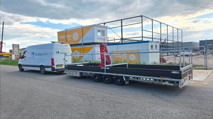 Aanhanger kraan lang accu rijplaten motor rvs Werkverlichtin, Auto diversen, Aanhangers en Bagagewagens, Nieuw, Ophalen of Verzenden