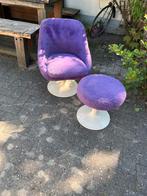 Lila stoel voetensteun tulpvoet samen €95 vintage space age, Verzamelen, Retro, Ophalen of Verzenden, Huis en Inrichting