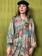 Vintage Jaren ‘80 oversized jas / parka - print - 36/S/small, Ophalen of Verzenden, Vintage, Hippiegalorevintage@gmail.com, Maat 36 (S)