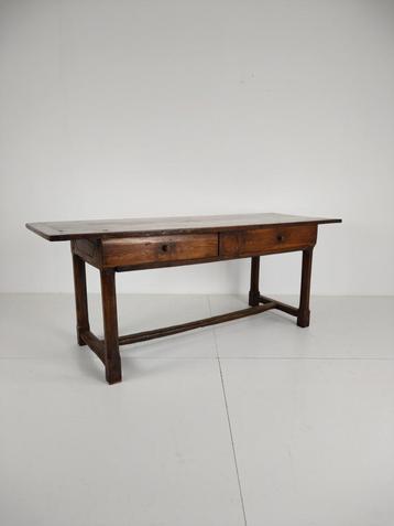 Franse 18e-eeuwse eettafel – Massief eiken, schuifladen beschikbaar voor biedingen