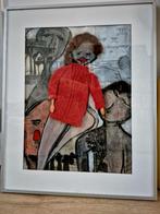 Bijzonder assemblage kunstwerk met oude poppendetails, Ophalen of Verzenden