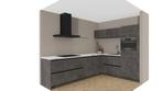 Ballerina Keuken NIEUW!! hoekopstelling betonlook, Ophalen, Hoekkeuken, Nieuw, Grijs