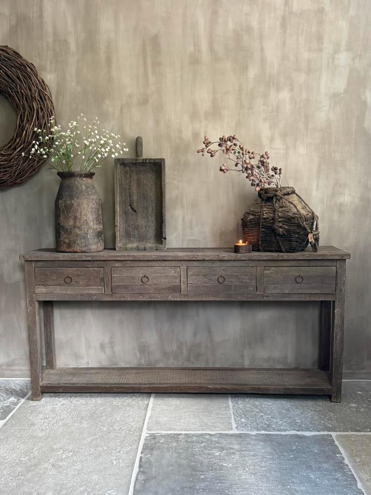 Sidetable smal met onderblad, Huis en Inrichting, Tafels | Sidetables, Ophalen